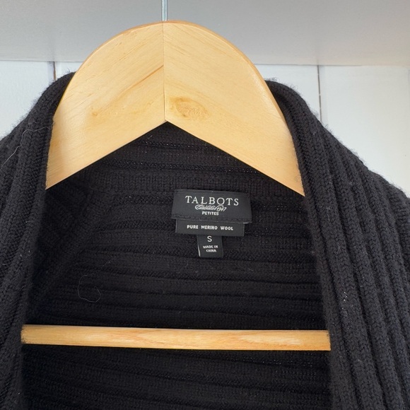 Talbots Black Merino Wool Sweater - Picture 3 of 3